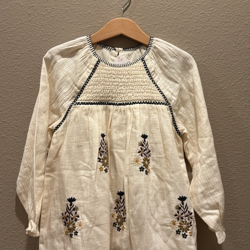 Zara smocked embroidered dress 1381/567 - Picture 3 of 4